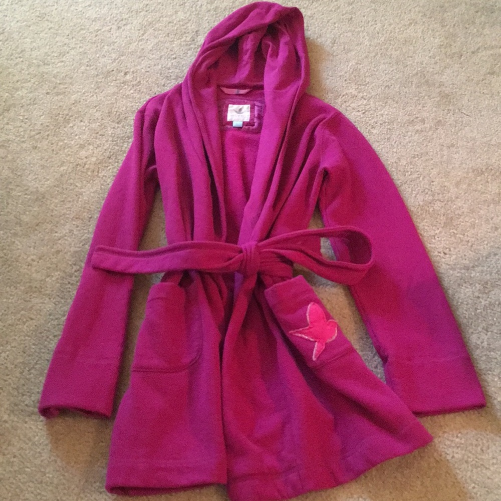 Pink fleece robe. Size XS/S